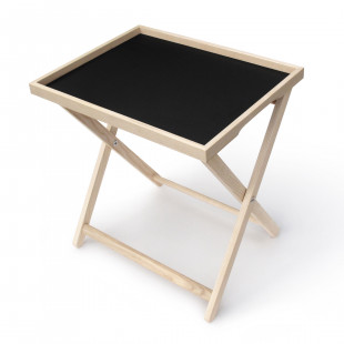 Holz Tablett BASIC L mit Untergestell von side by side design. Eschenholz Serviertablett + Holzgestell.